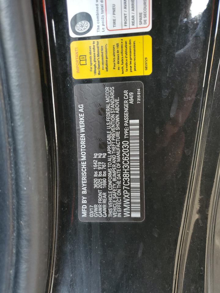 2017 Mini Cooper S VIN: WMWXP7C38H3C62030 Lot: 81521535