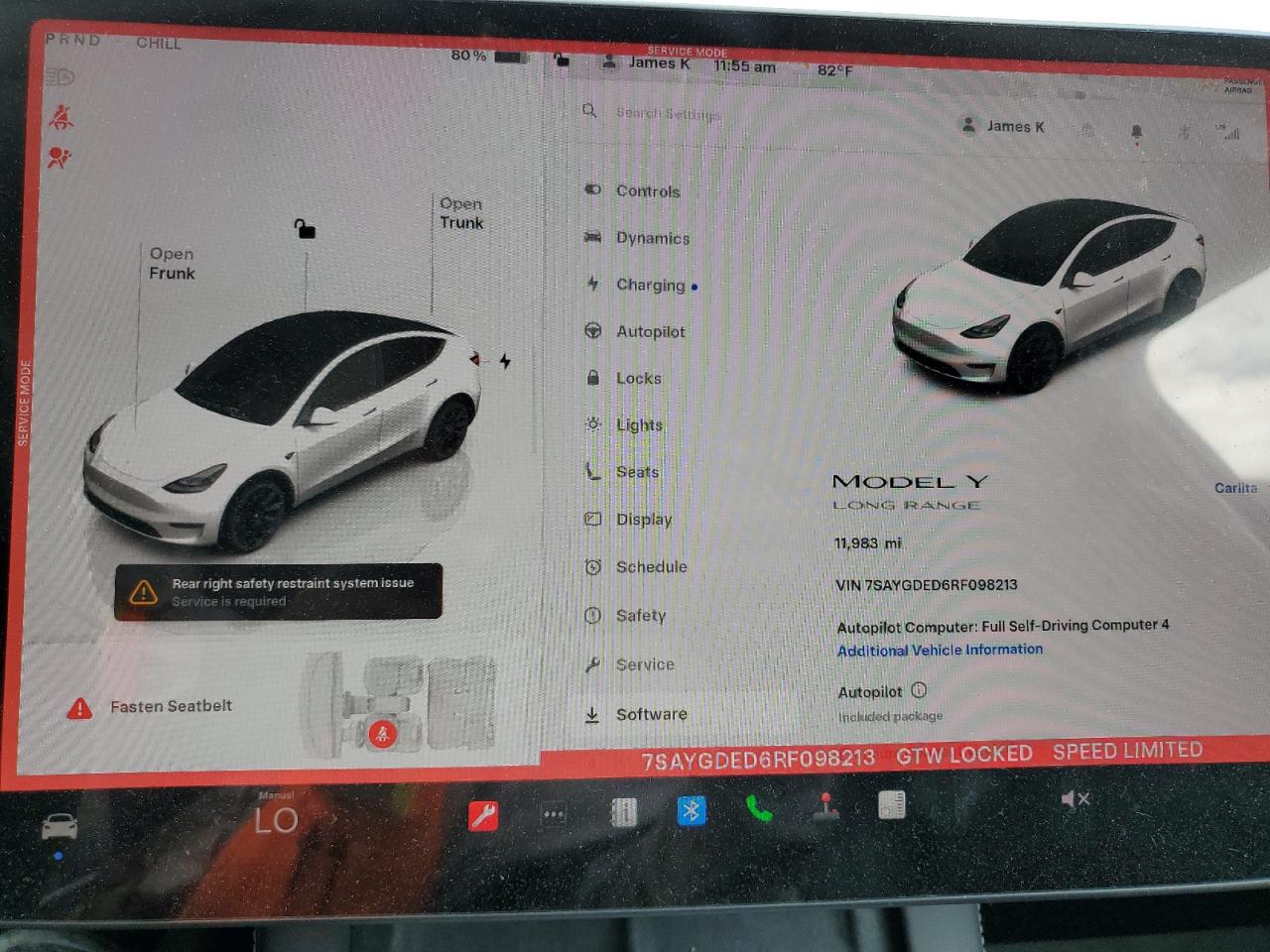 2024 Tesla Model Y VIN: 7SAYGDED6RF098213 Lot: 84432265