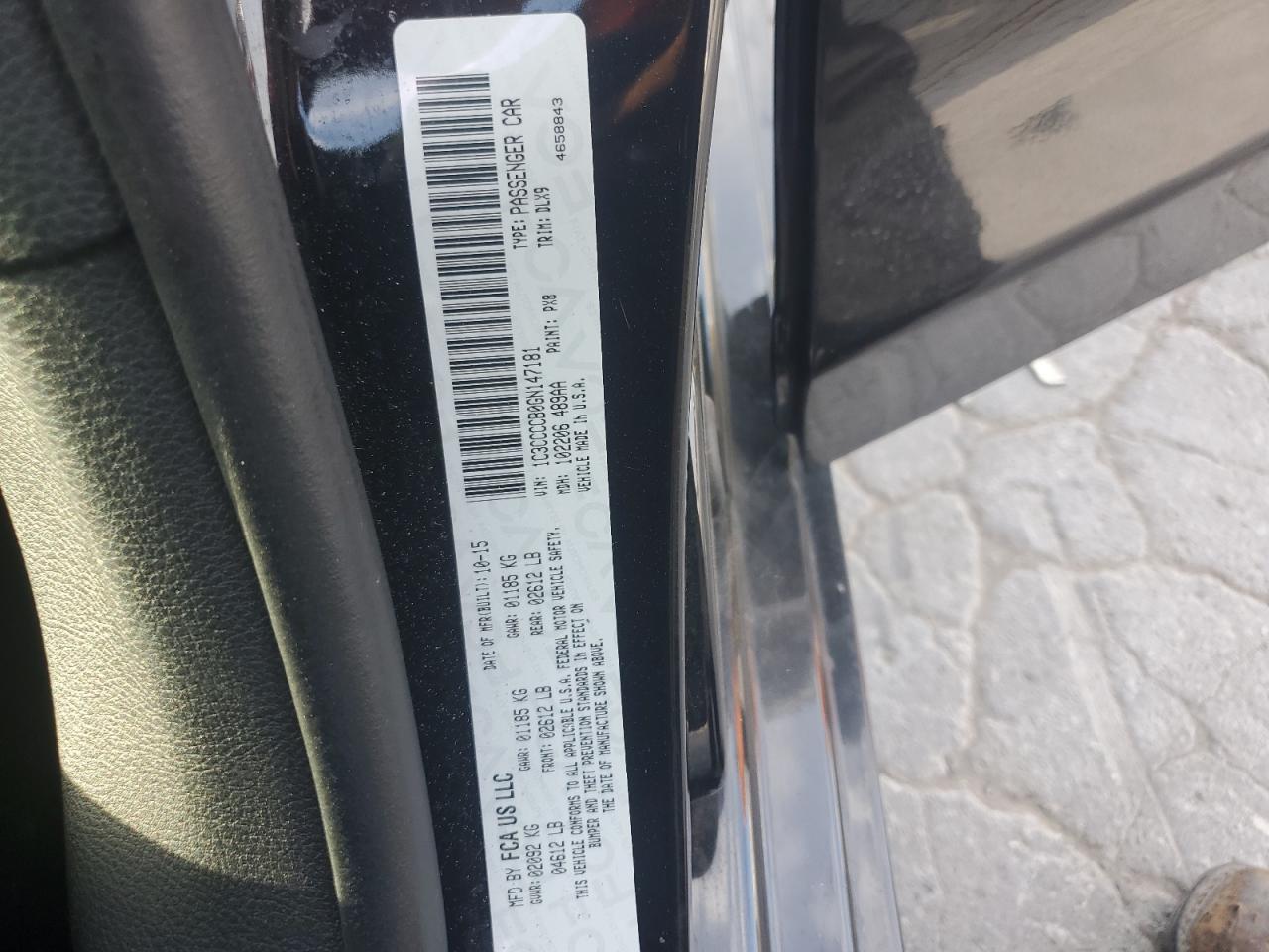 2016 Chrysler 200 C VIN: 1C3CCCCB0GN147181 Lot: 71288065