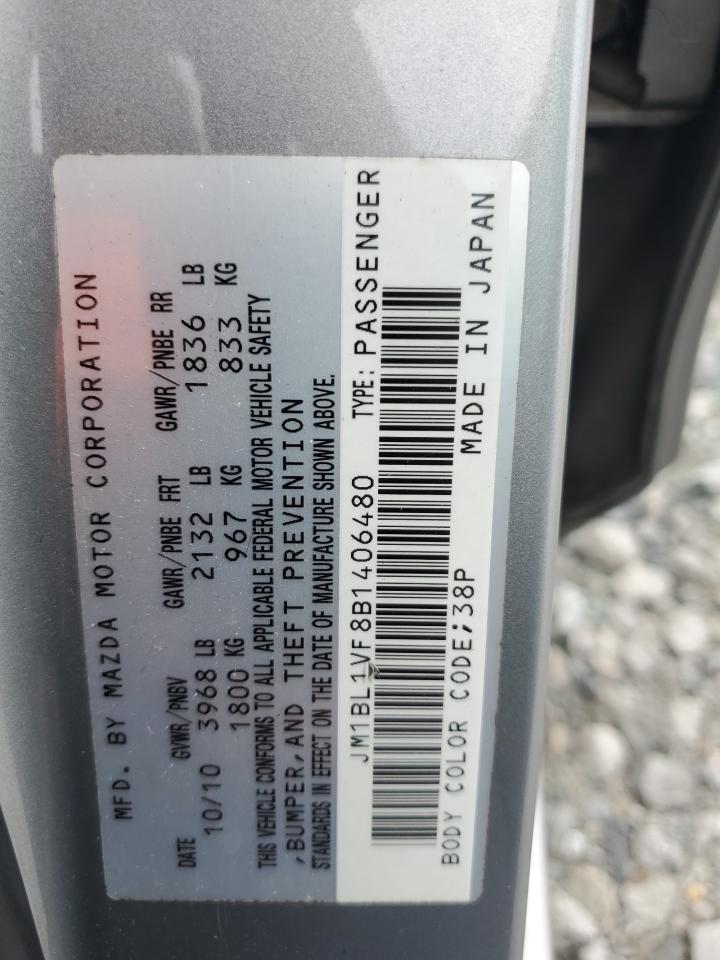 2011 Mazda 3 I VIN: JM1BL1VF8B1406480 Lot: 71228675