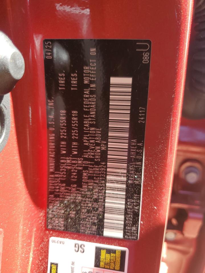 2025 Toyota Corolla Cross Xle VIN: 7MUDAABG5SV133924 Lot: 84072895