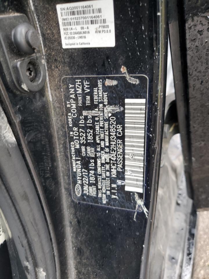 2017 Hyundai Accent Se VIN: KMHCT4AE2HU348520 Lot: 81799065