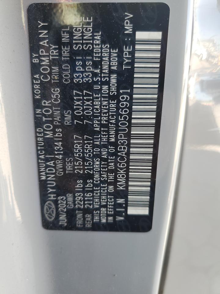 2023 Hyundai Kona Sel VIN: KM8K6CAB3PU056991 Lot: 84541565