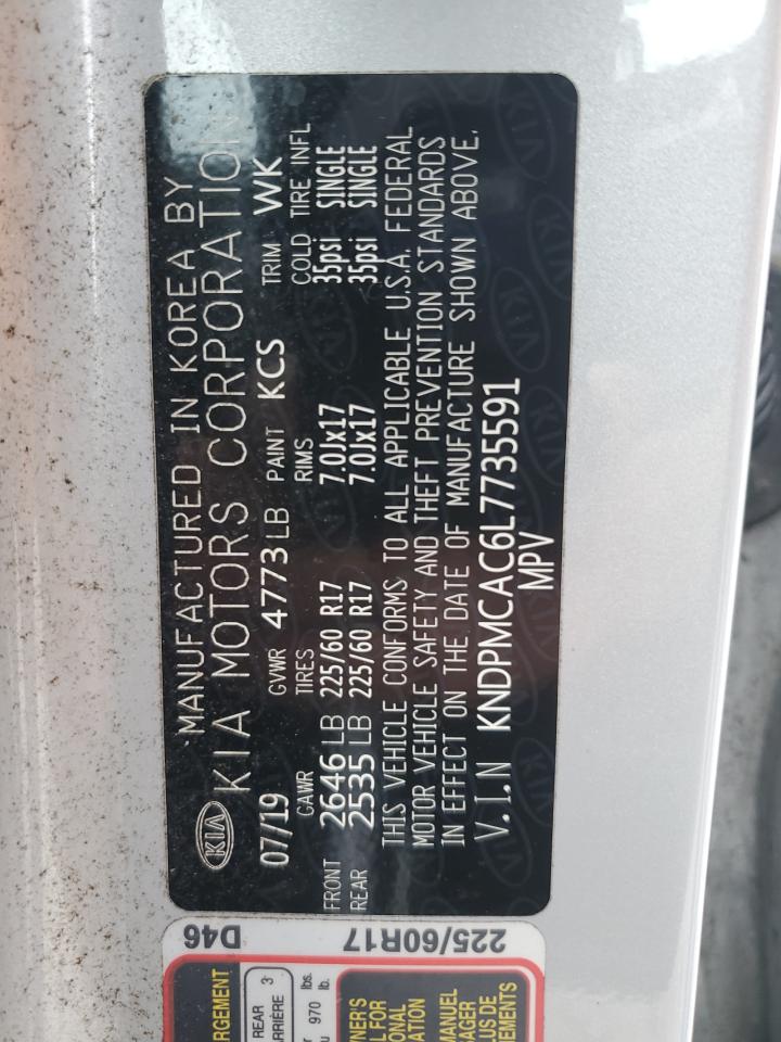 2020 Kia Sportage Lx VIN: KNDPMCAC6L7735591 Lot: 71063215