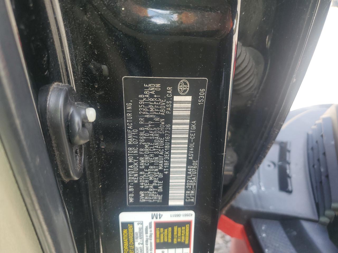 2011 Toyota Camry Base VIN: 4T1BF3EK1BU167736 Lot: 81377865