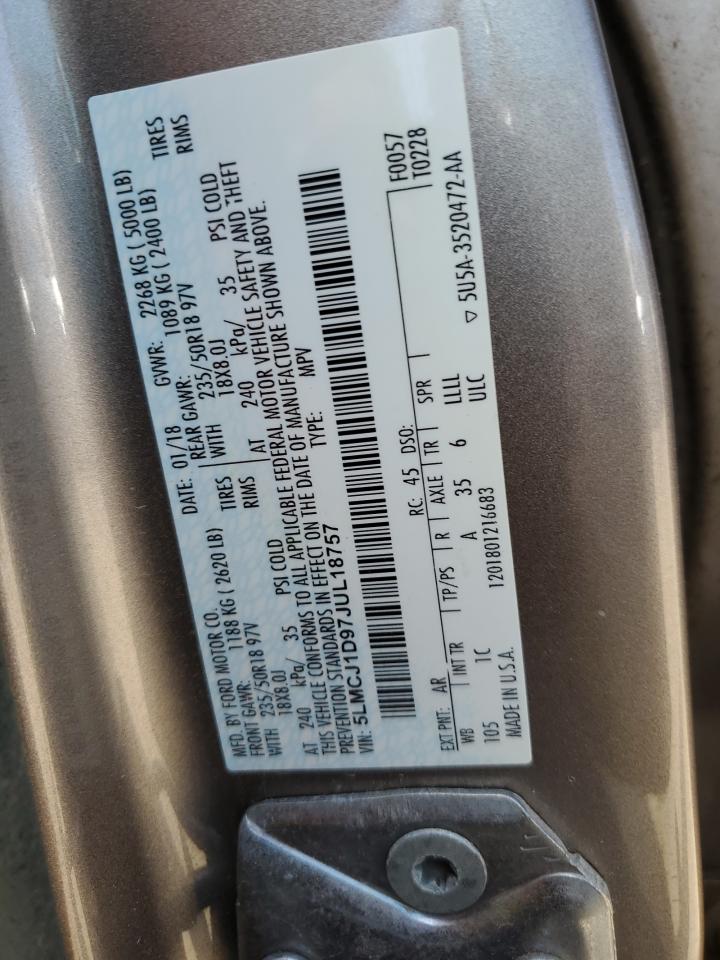 2018 Lincoln Mkc Premiere VIN: 5LMCJ1D97JUL18757 Lot: 70471435