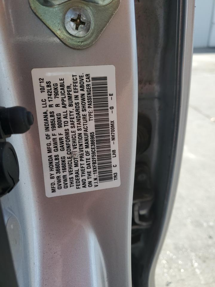 2012 Honda Civic Lx VIN: 19XFB2F59CE386965 Lot: 80317455