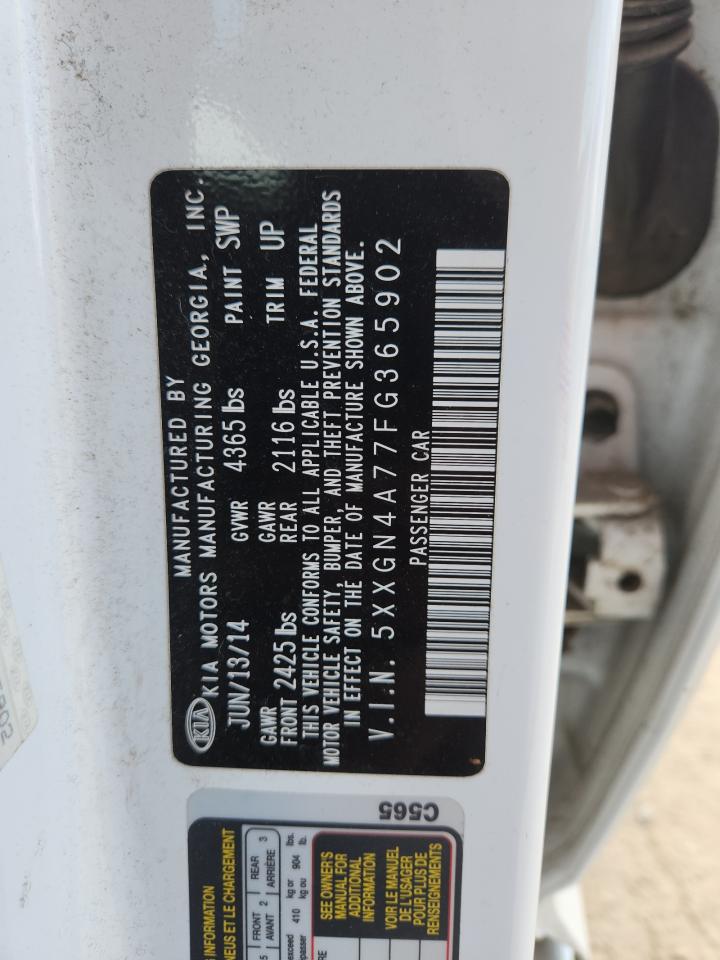 2015 Kia Optima Ex VIN: 5XXGN4A77FG365902 Lot: 84273325