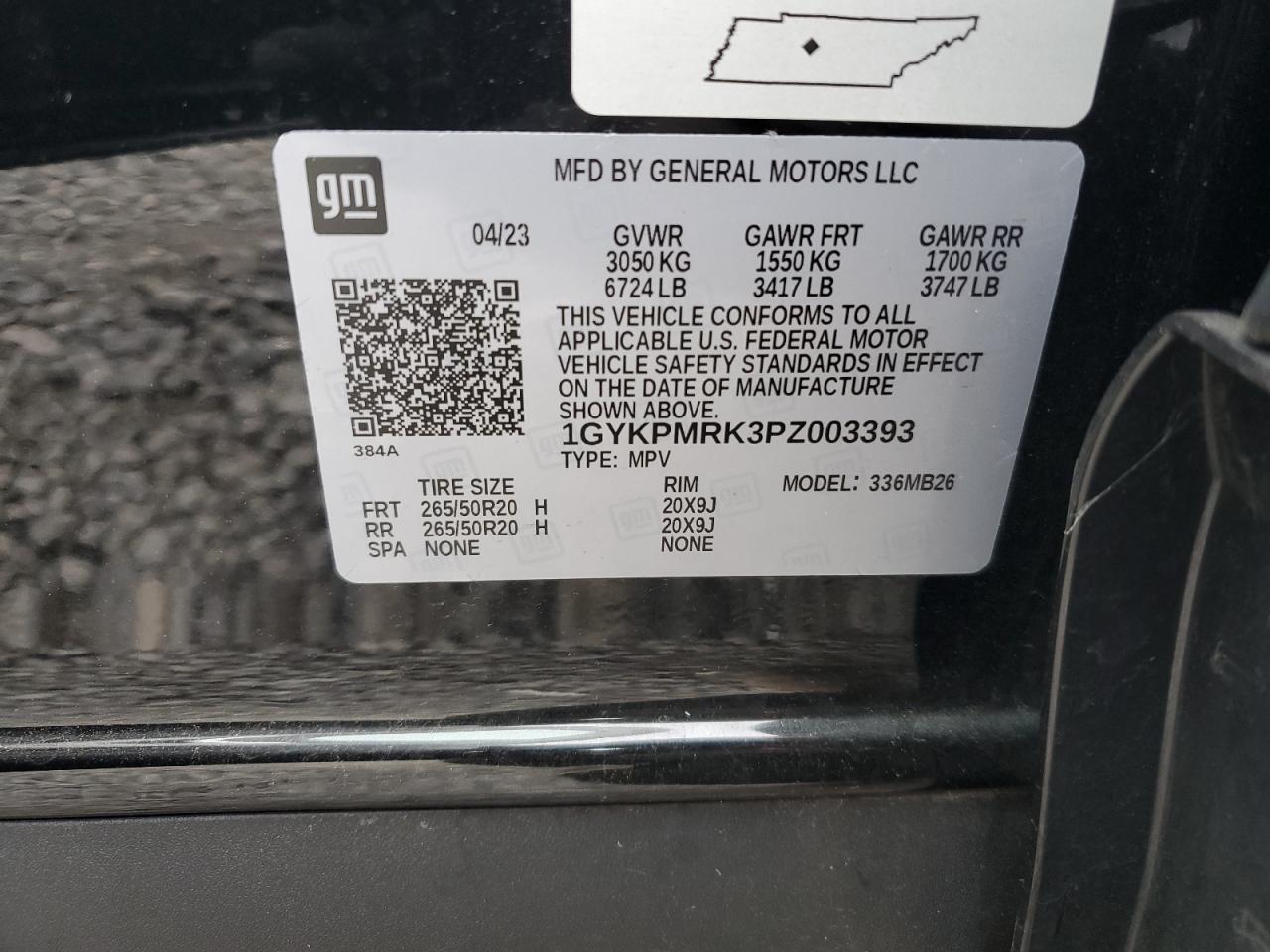 2023 Cadillac Lyriq Luxury VIN: 1GYKPMRK3PZ003393 Lot: 81844135