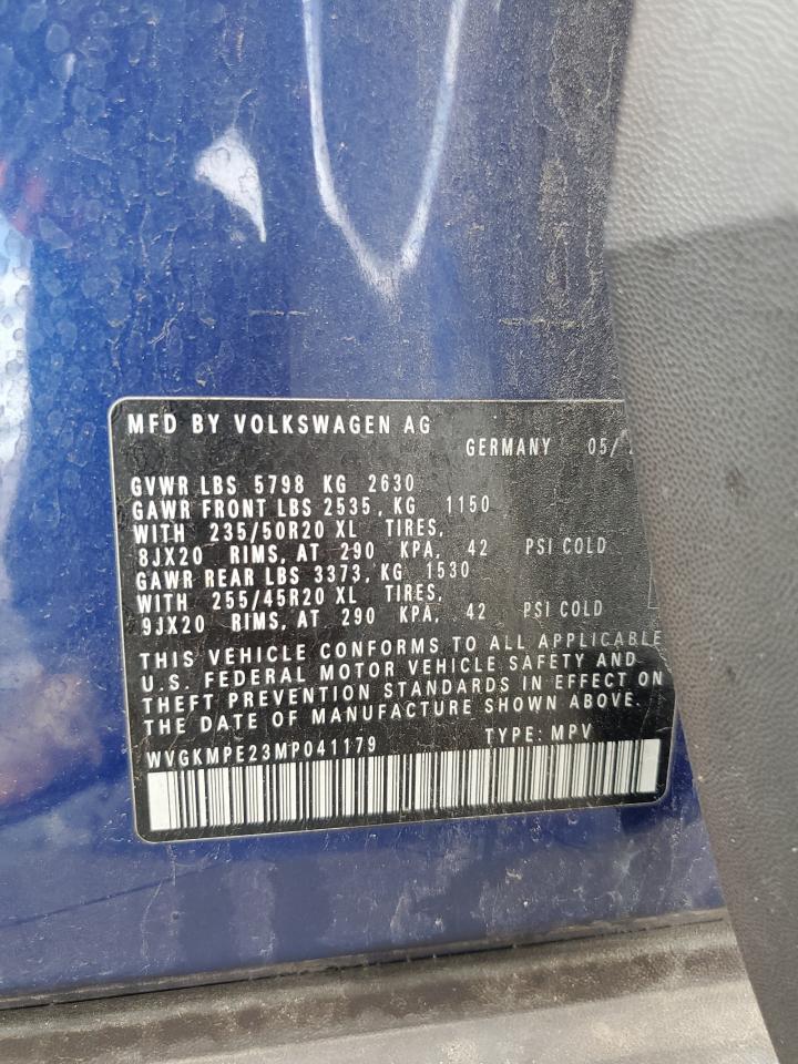 2021 Volkswagen Id.4 Pro S VIN: WVGKMPE23MP041179 Lot: 81628195