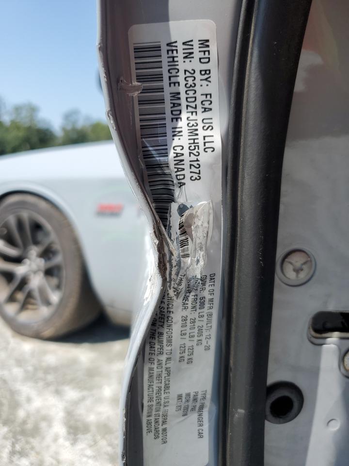 2021 Dodge Challenger R/T Scat Pack VIN: 2C3CDZFJ3MH521273 Lot: 71670275