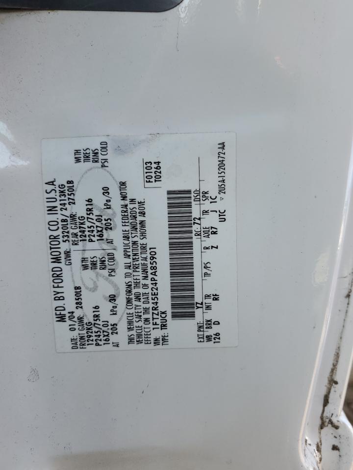 2004 Ford Ranger Super Cab VIN: 1FTZR45E24PA85901 Lot: 81211965