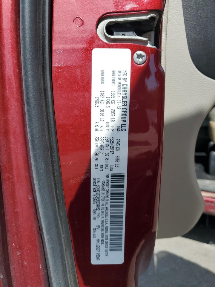 2014 Chrysler Town & Country Touring L VIN: 2C4RC1CG0ER234052 Lot: 80102595