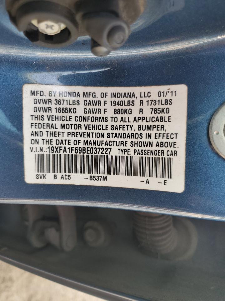 2011 Honda Civic Lx-S VIN: 19XFA1F69BE037227 Lot: 84405775