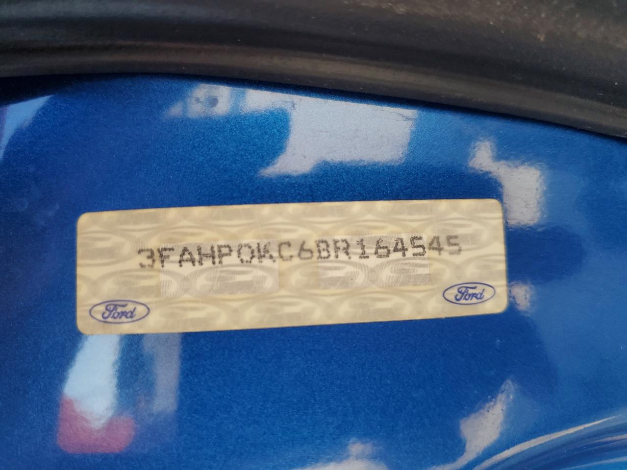 2011 Ford Fusion Sport VIN: 3FAHP0KC6BR164545 Lot: 81033165