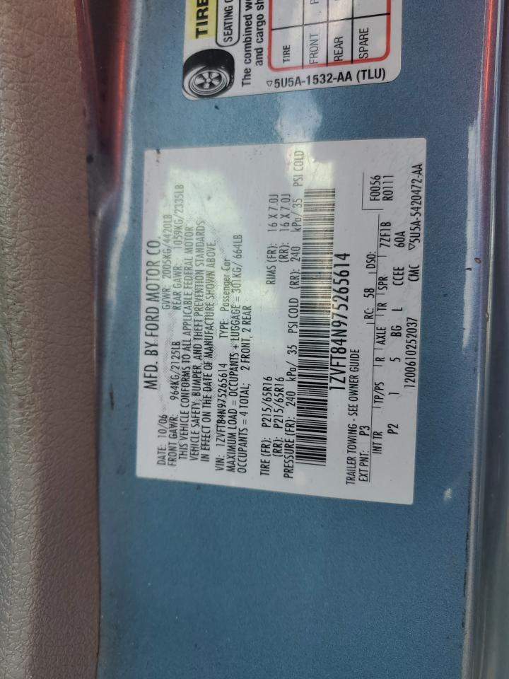 2007 Ford Mustang VIN: 1ZVFT84N975265614 Lot: 81728665