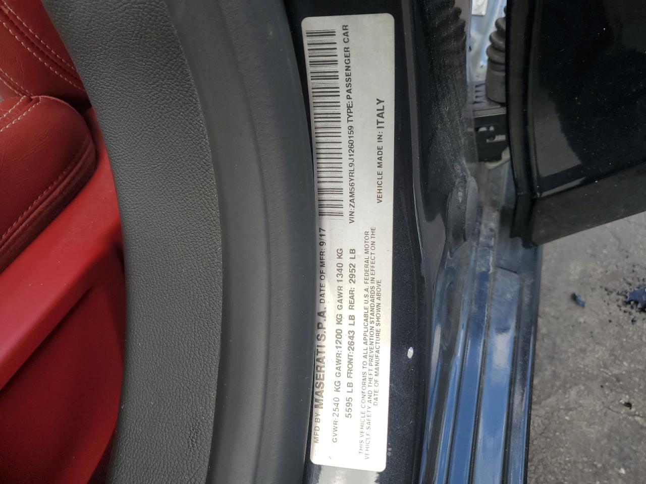 2018 Maserati Quattroporte S VIN: ZAM56YRL9J1260159 Lot: 80128575