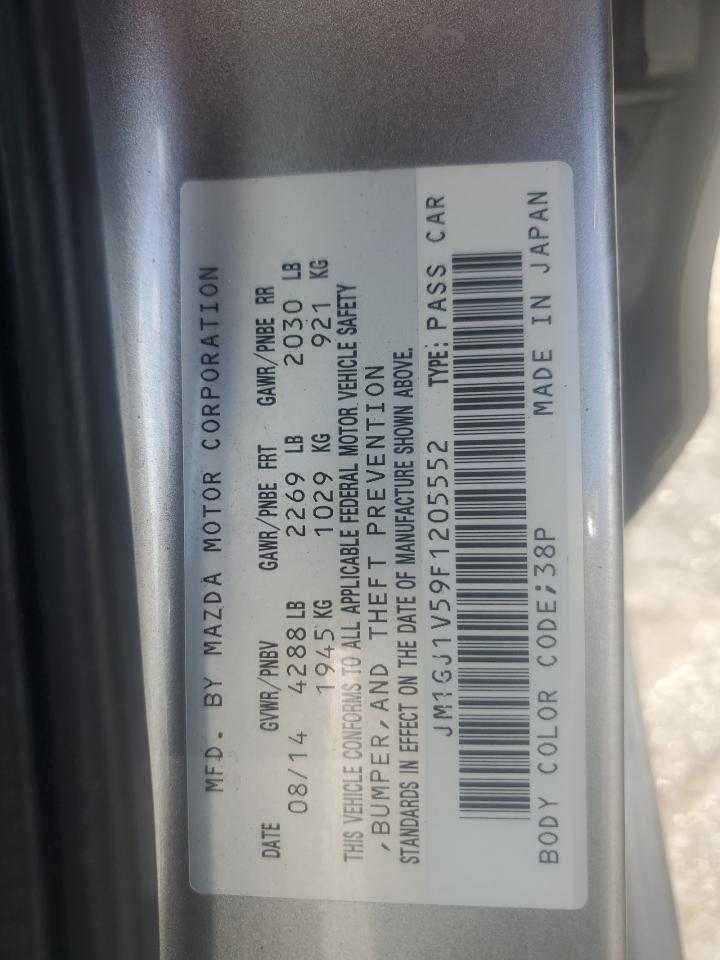 2015 Mazda 6 Touring VIN: JM1GJ1V59F1205552 Lot: 83990575