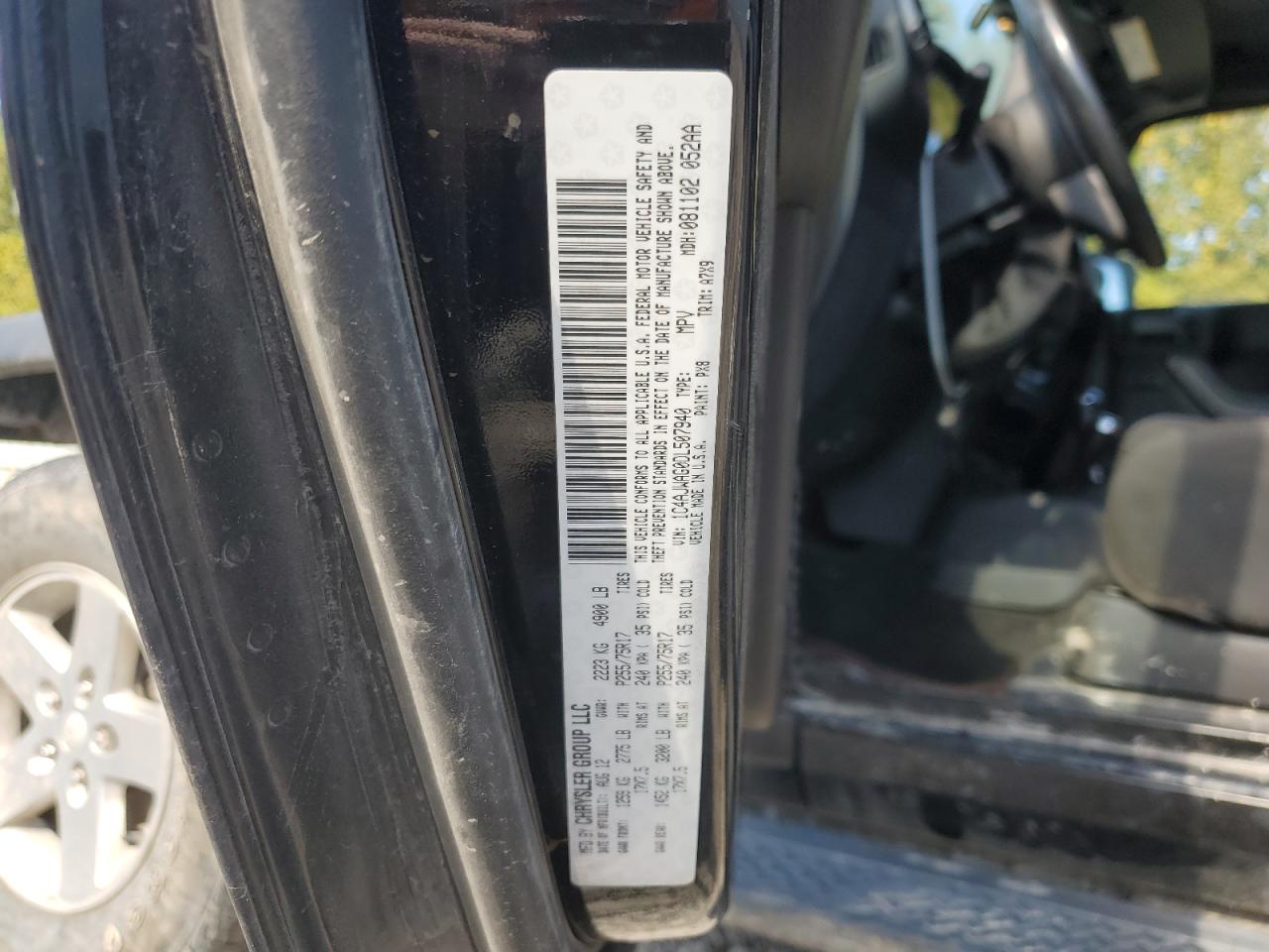 2013 Jeep Wrangler Sport VIN: 1C4AJWAG0DL507940 Lot: 71600355