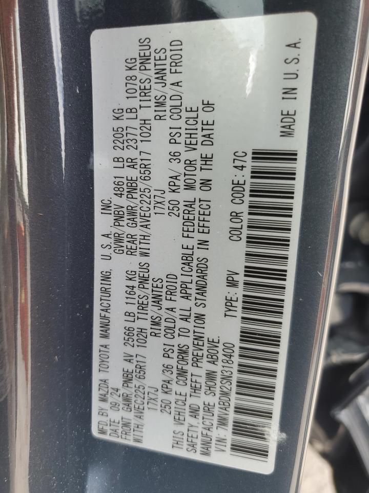 2025 Mazda Cx-50 Premium VIN: 7MMVABDM2SN318400 Lot: 81229115