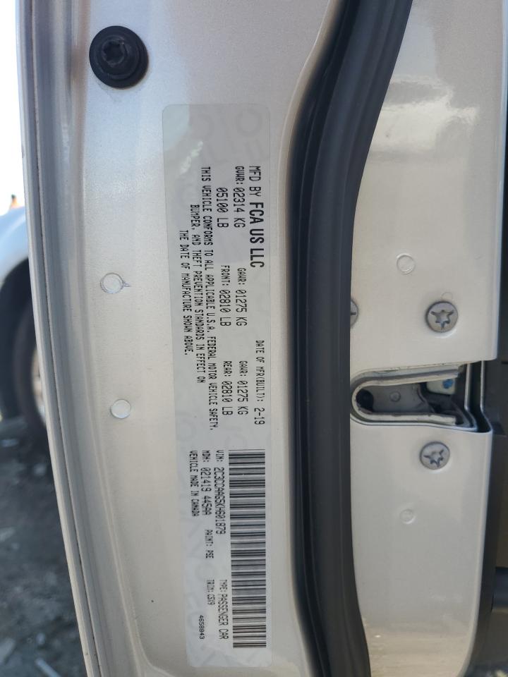 2019 Chrysler 300 Touring VIN: 2C3CCAAG5KH601879 Lot: 80262215