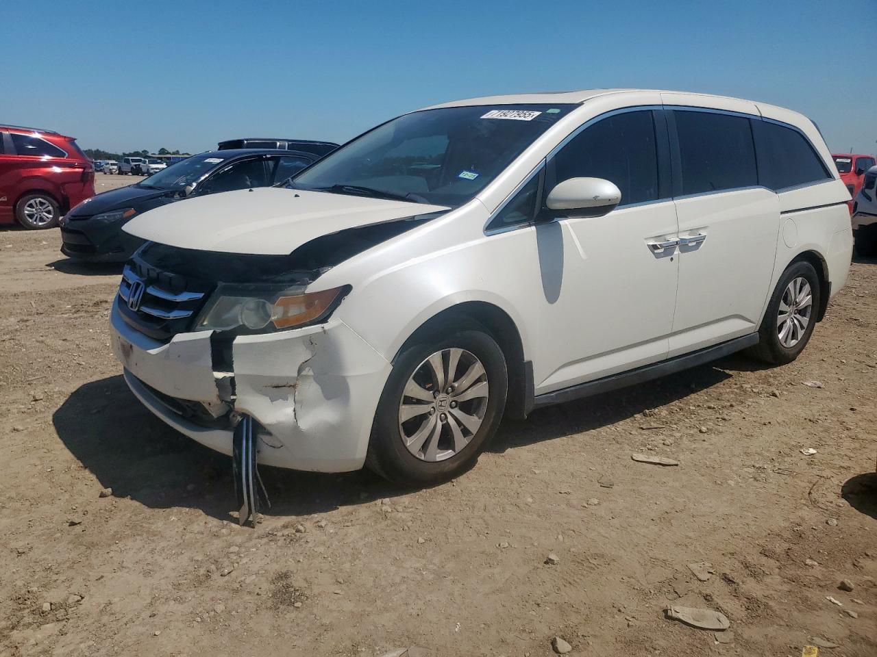 2015 Honda Odyssey Exl white van gasoline 5FNRL5H65FB111948 photo #1