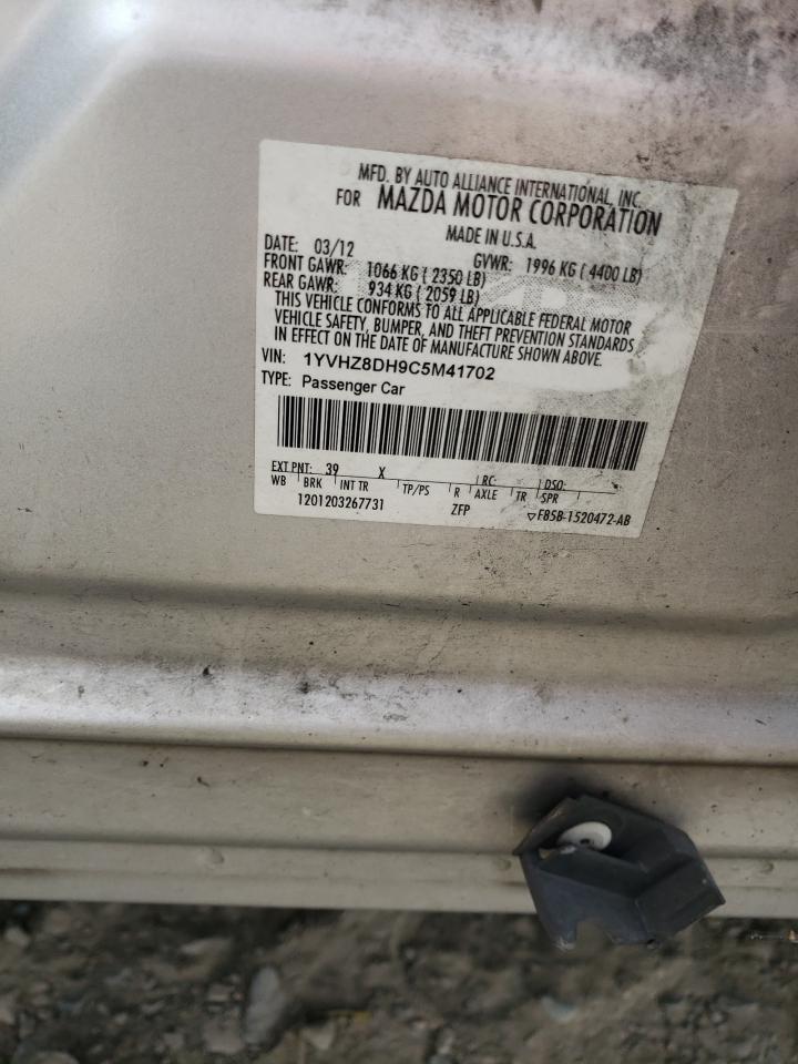 2012 Mazda 6 I VIN: 1YVHZ8DH9C5M41702 Lot: 81880255