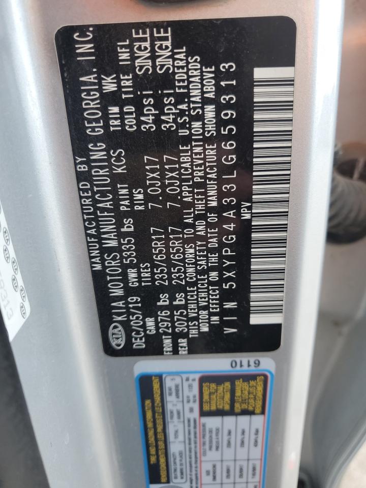 2020 Kia Sorento L VIN: 5XYPG4A33LG659313 Lot: 81939915