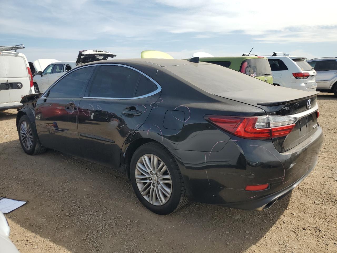 2016 Lexus Es 350 black sedan gasoline 58ABK1GG7GU016392 photo #3