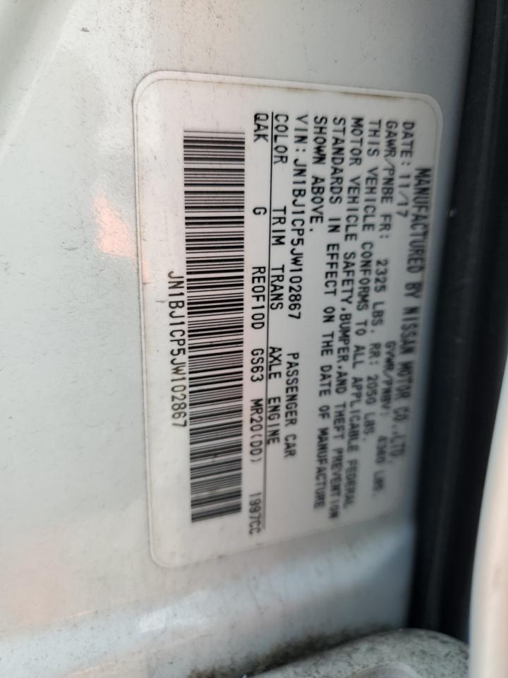 2018 Nissan Rogue Sport S VIN: JN1BJ1CP5JW102867 Lot: 80380795