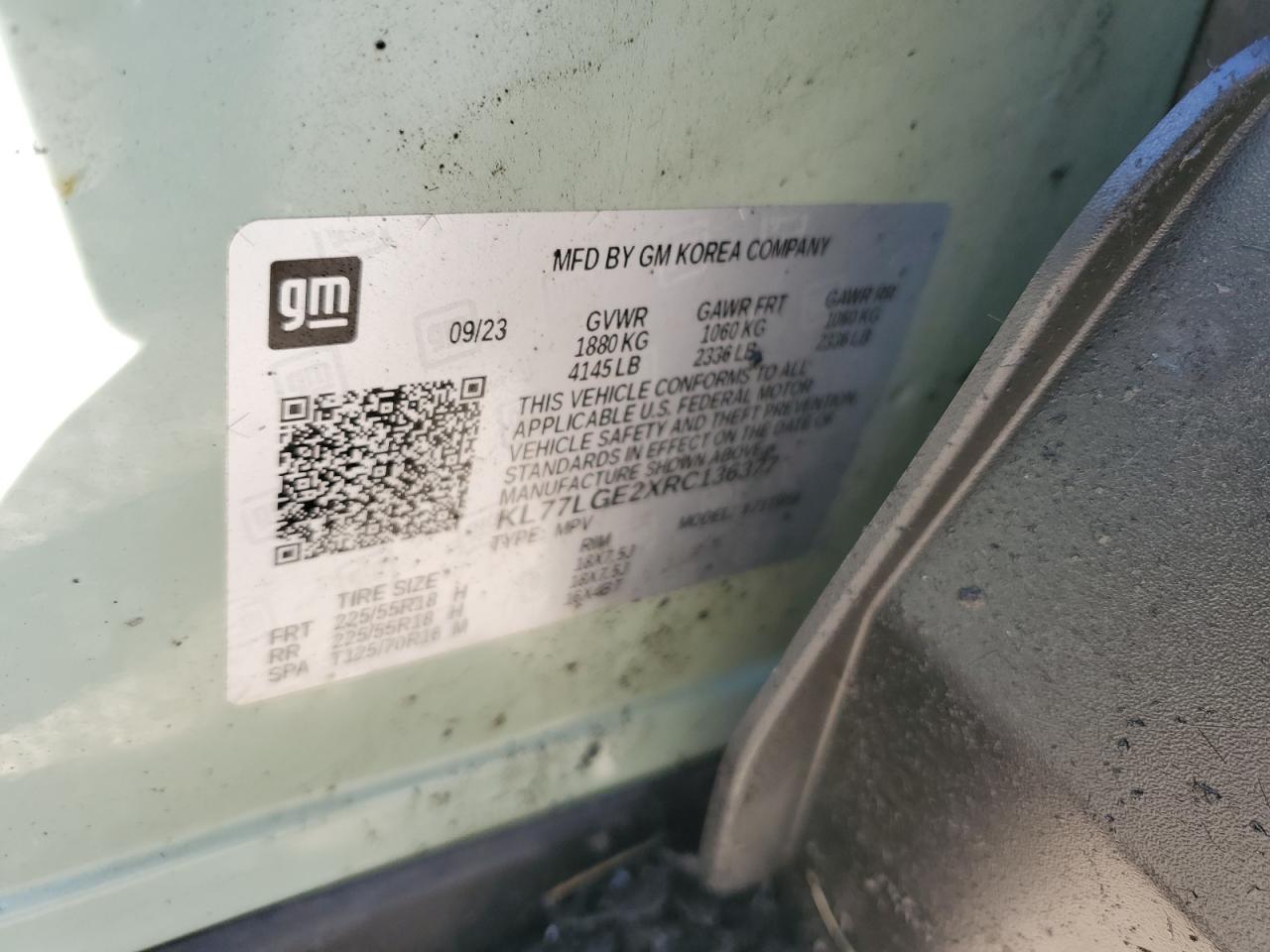 2024 Chevrolet Trax 1Rs VIN: KL77LGE2XRC136377 Lot: 80454295