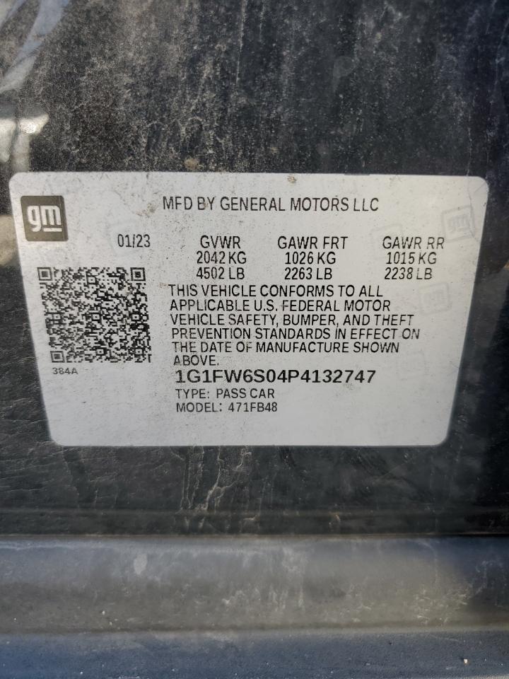 2023 Chevrolet Bolt Ev 1Lt VIN: 1G1FW6S04P4132747 Lot: 81077275