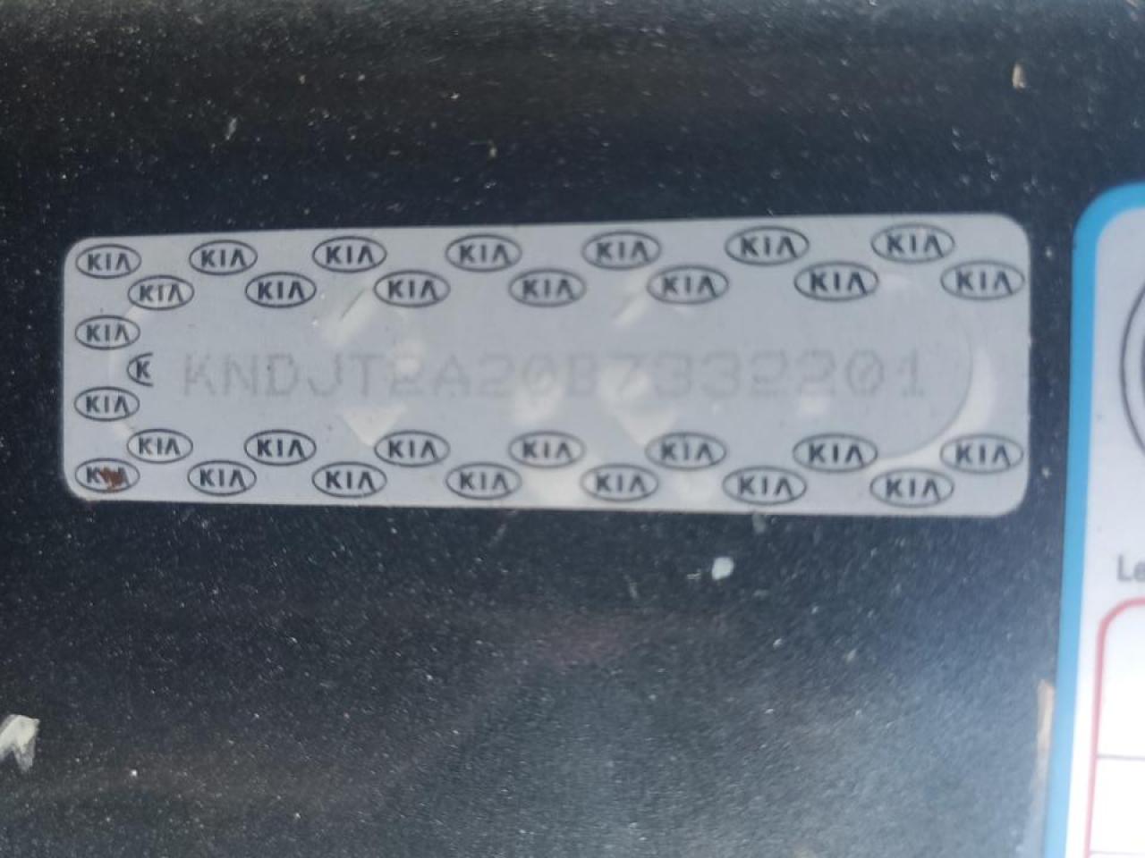 2011 Kia Soul + VIN: KNDJT2A20B7332201 Lot: 72103395