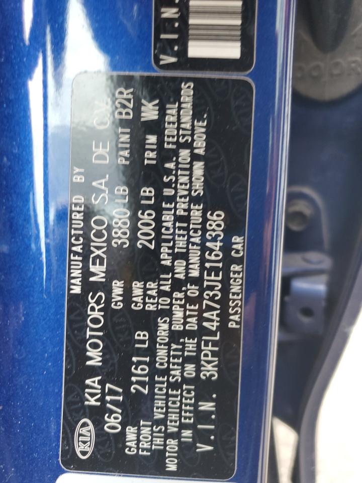 2018 Kia Forte Lx VIN: 3KPFL4A73JE164386 Lot: 71458955