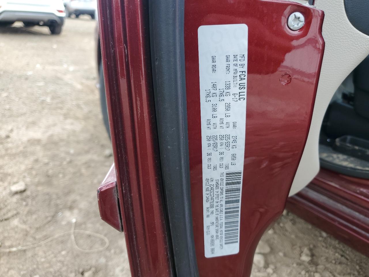 2017 Dodge Grand Caravan Sxt VIN: 2C4RDGCG7HR791898 Lot: 81711215
