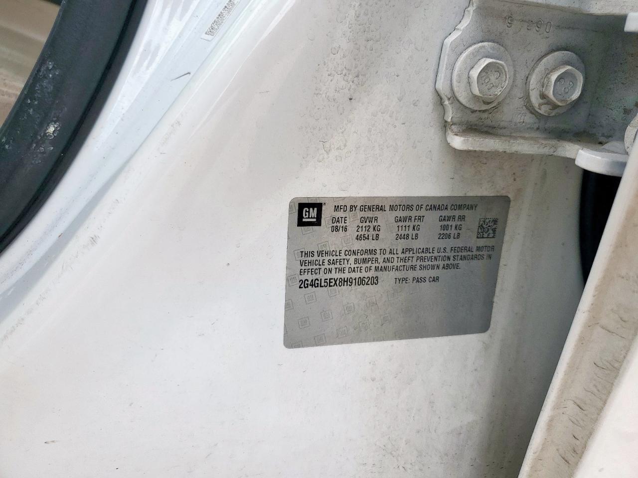 2017 Buick Regal Sport Touring VIN: 2G4GL5EX8H9106203 Lot: 81469205