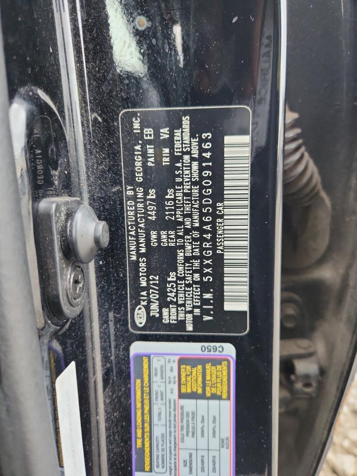 2013 Kia Optima Sx VIN: 5XXGR4A65DG091463 Lot: 81033285