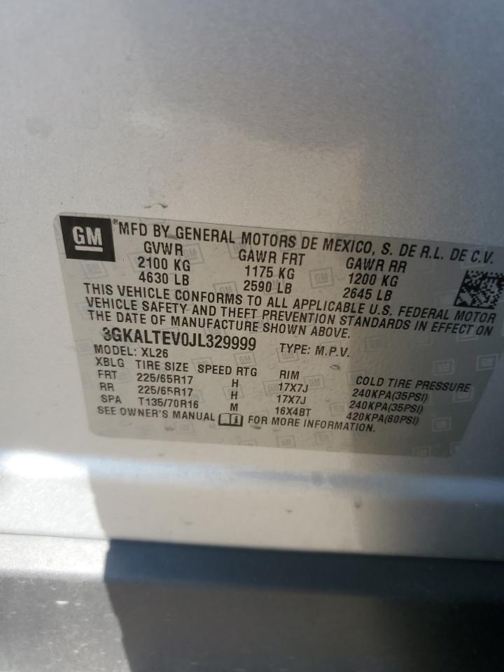 2018 GMC Terrain Sle VIN: 3GKALTEV0JL329999 Lot: 84457065