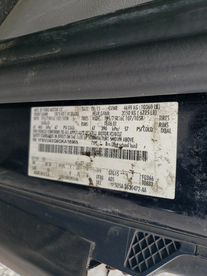 2016 Ford Transit T-350 Hd VIN: 1FBVU4XG8GKA16969 Lot: 80479665