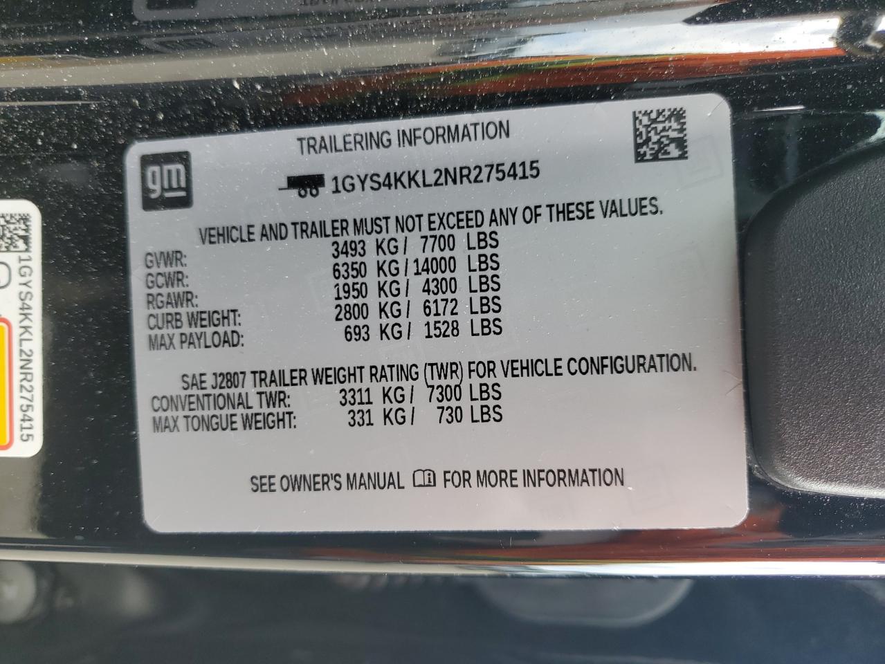 2022 Cadillac Escalade Esv Premium Luxury VIN: 1GYS4KKL2NR275415 Lot: 80799705