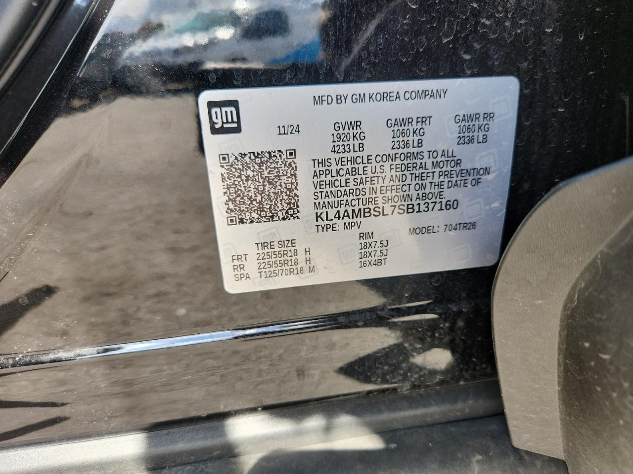 2025 Buick Encore Gx Preferred VIN: KL4AMBSL7SB137160 Lot: 84216515