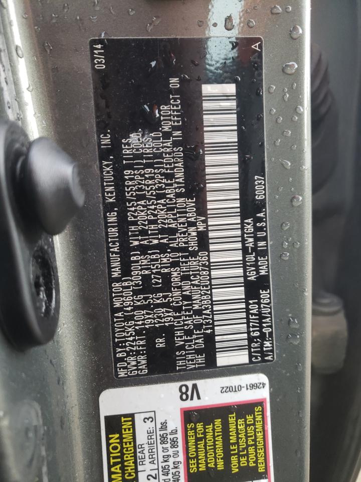 2014 Toyota Venza Le VIN: 4T3ZA3BB2EU087360 Lot: 70685735