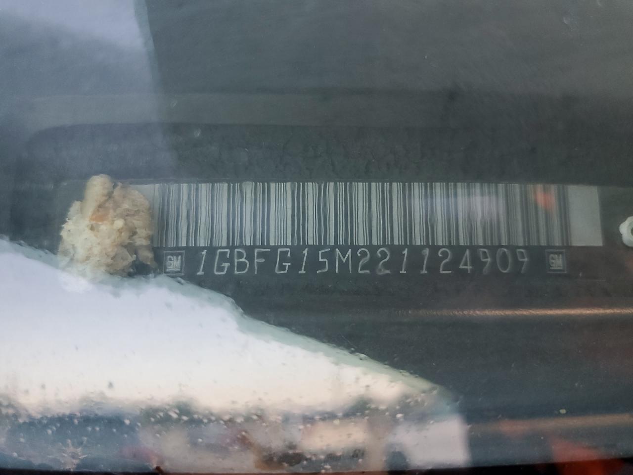 2002 Chevrolet Express G1500 VIN: 1GBFG15M221124909 Lot: 81404365