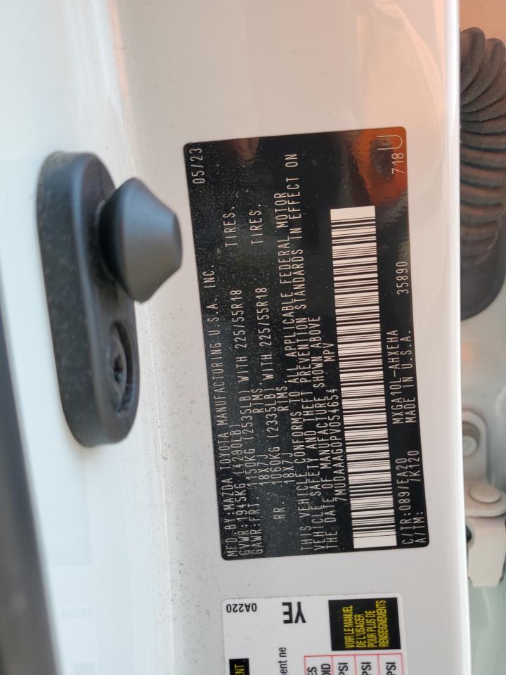 2023 Toyota Corolla Cross Xle VIN: 7MUDAAAG0PV054654 Lot: 81123465