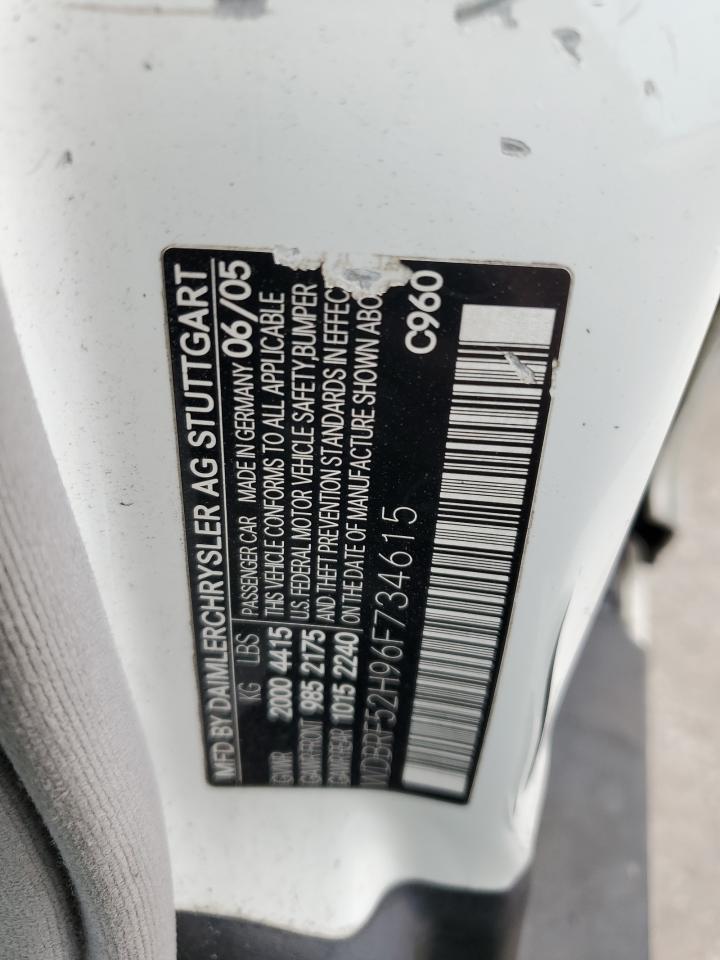 2006 Mercedes-Benz C 230 VIN: WDBRF52H96F734615 Lot: 84739565