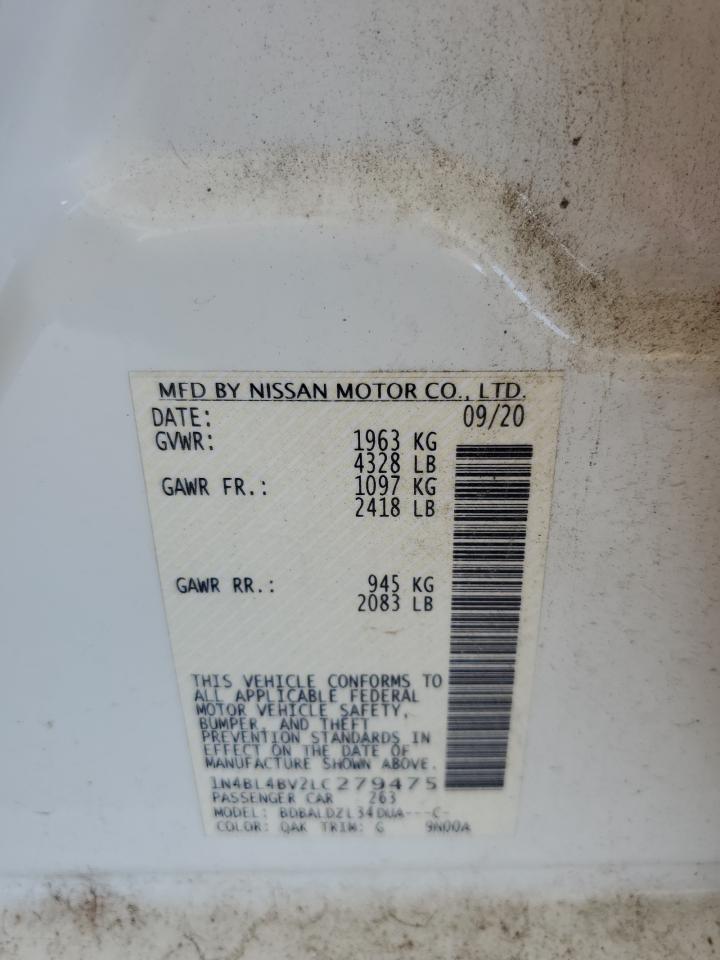 2020 Nissan Altima S VIN: 1N4BL4BV2LC279475 Lot: 81108535