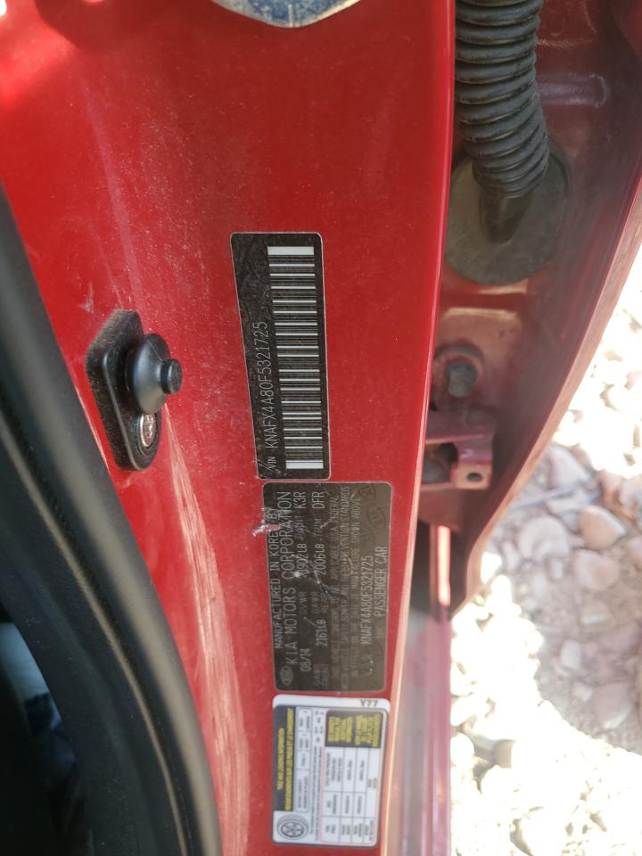 2015 Kia Forte Ex VIN: KNAFX4A80F5321725 Lot: 80309715