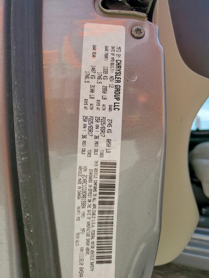 2013 Chrysler Town & Country Touring L VIN: 2C4RC1CG9DR615994 Lot: 84387875