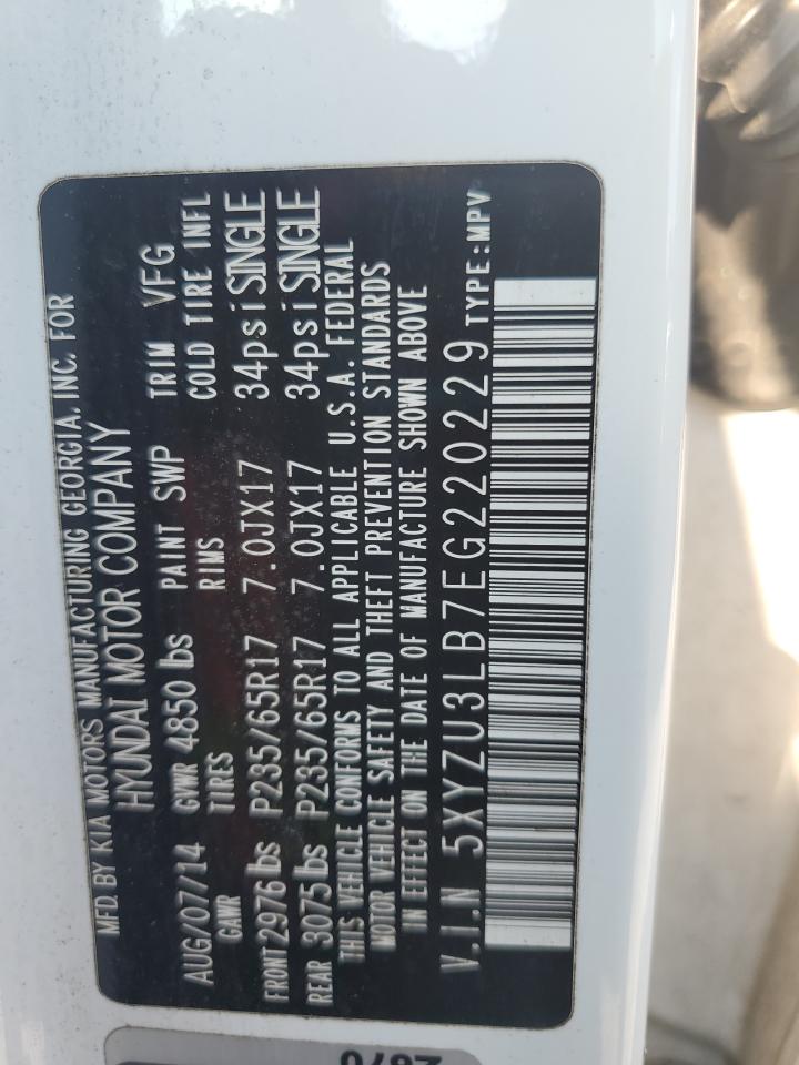 2014 Hyundai Santa Fe Sport VIN: 5XYZU3LB7EG220229 Lot: 81077865