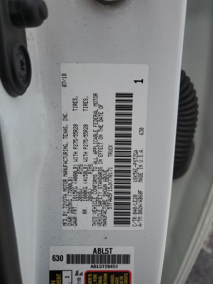 2018 Toyota Tundra Crewmax 1794 VIN: 5TFAW5F15JX770171 Lot: 70405195